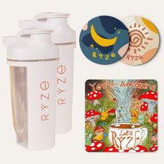 RYZE 2 Shaker Bottles + FREE Gifts